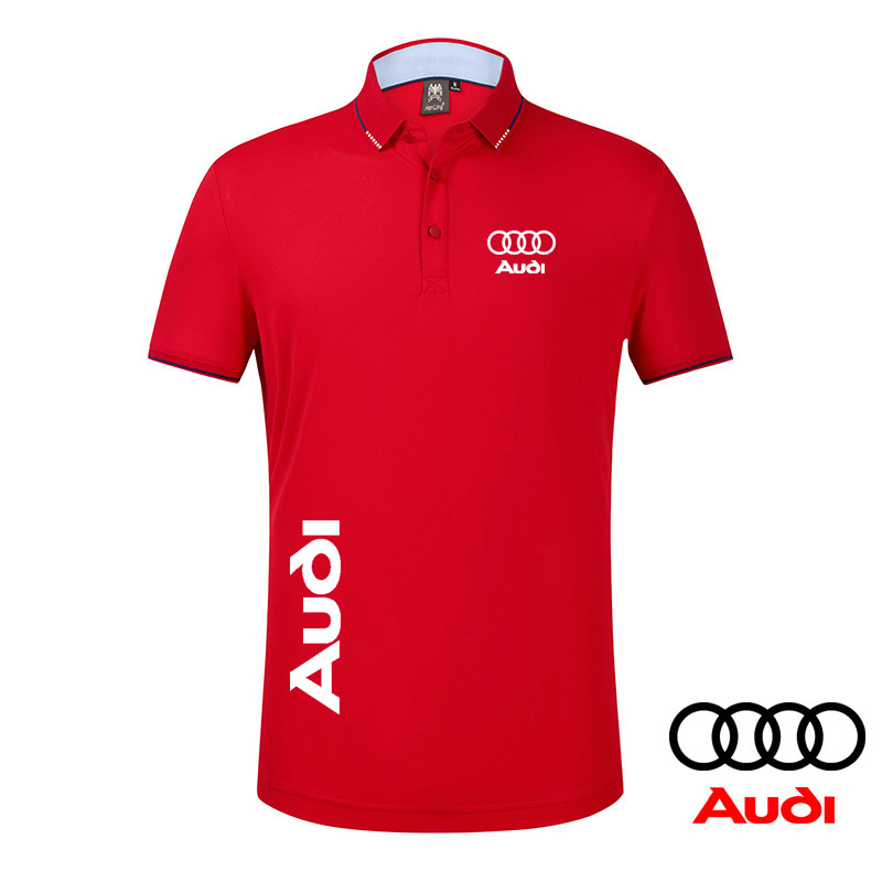 2022 Polo Audi Col Contrasté Logo Audi Imprimé Coton Pour Homme